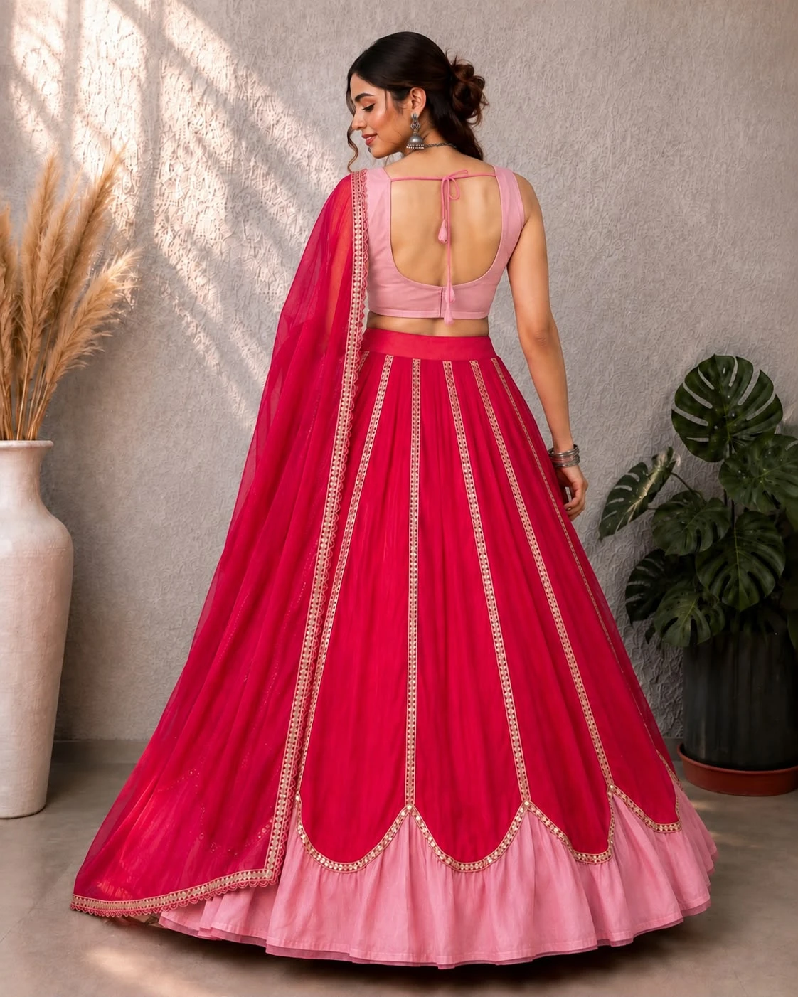 Ghoomar Navratri Collection Roman Silk Lehenga Choli With Dupatta 6