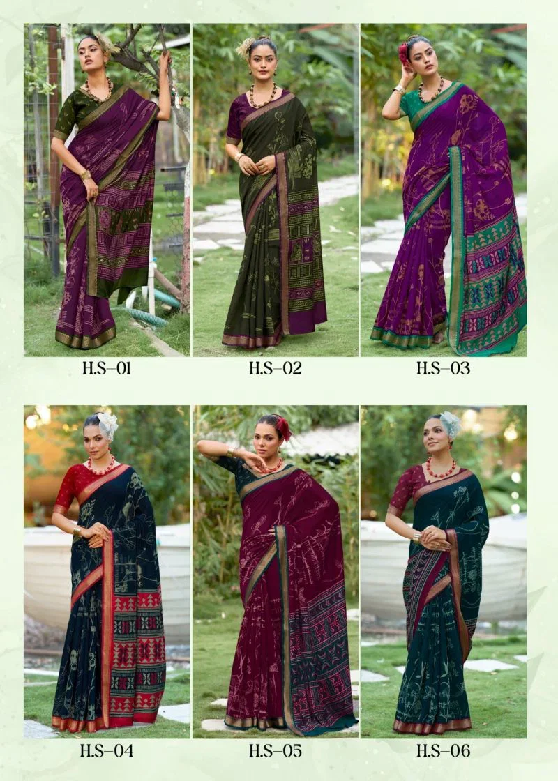 Halsi Silk Viscose Zari Border Saree Collection 3