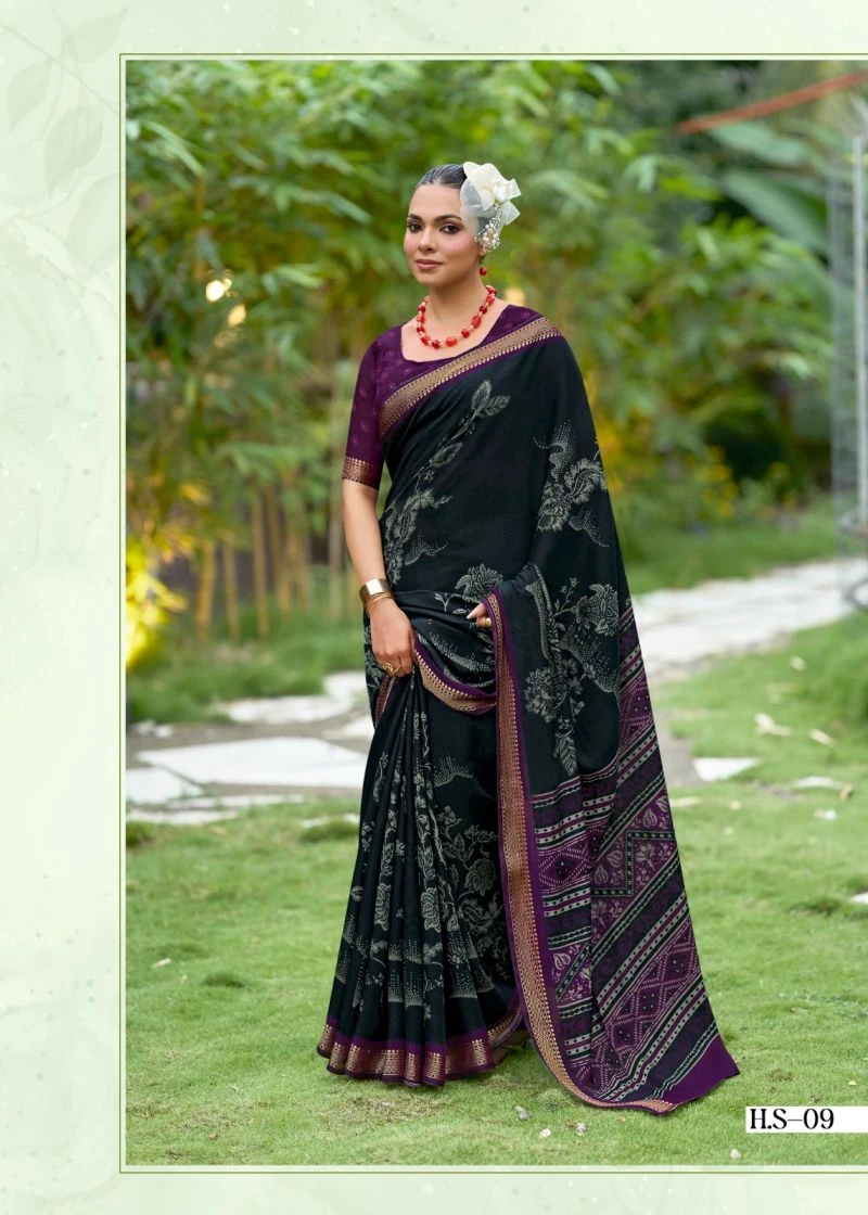 Halsi Silk Viscose Zari Border Saree Collection 5
