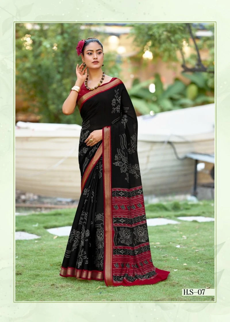 Halsi Silk Viscose Zari Border Saree Collection 8
