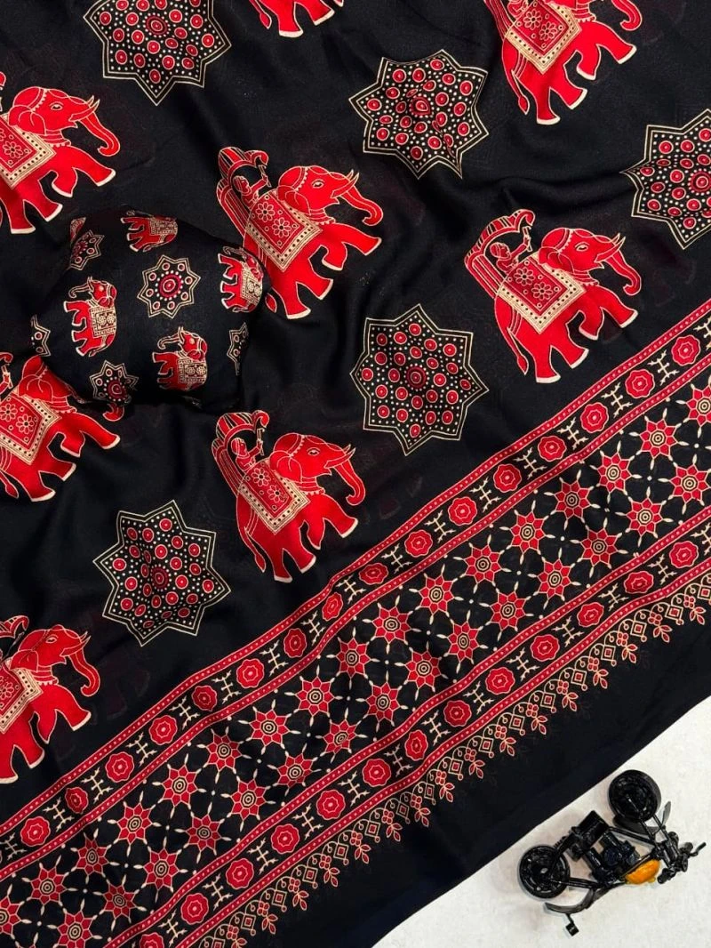 Hasti Vastra Georgette Printed Saree Collection 4