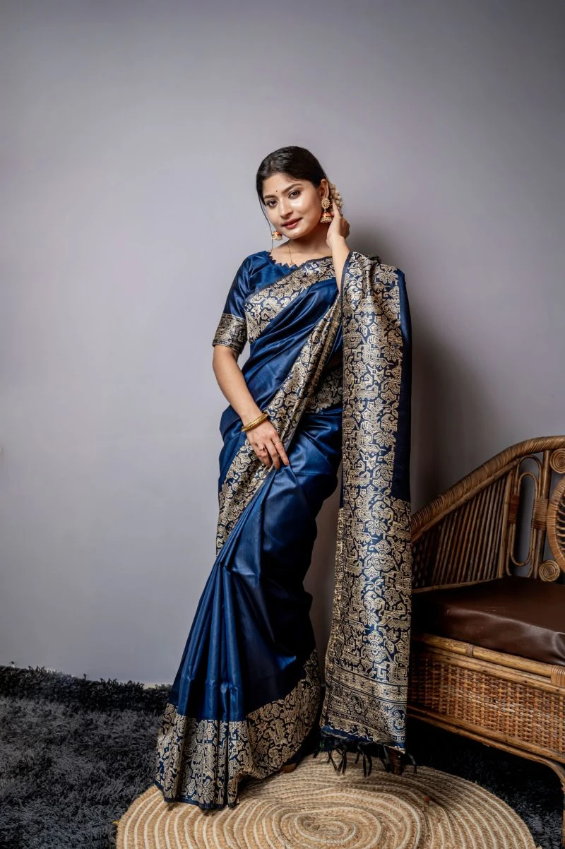 Jf 2596 Handloom Raw Silk Woven Designer Saree With Blouse Collection 16