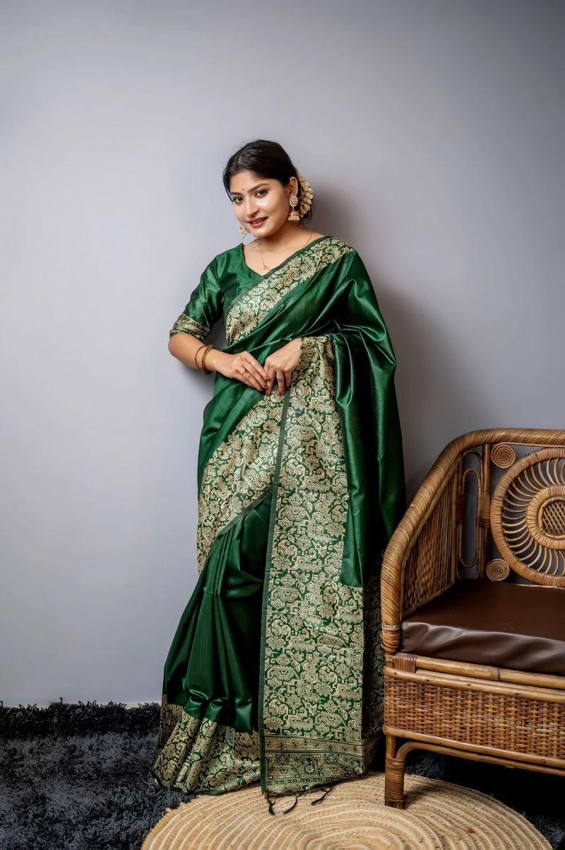 Jf 2596 Handloom Raw Silk Woven Designer Saree With Blouse Collection 18
