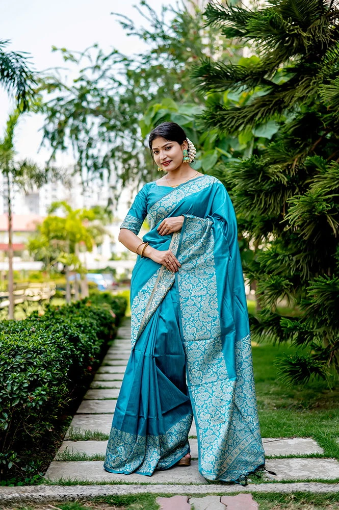 Jf 2596 Handloom Raw Silk Woven Designer Saree With Blouse Collection 2