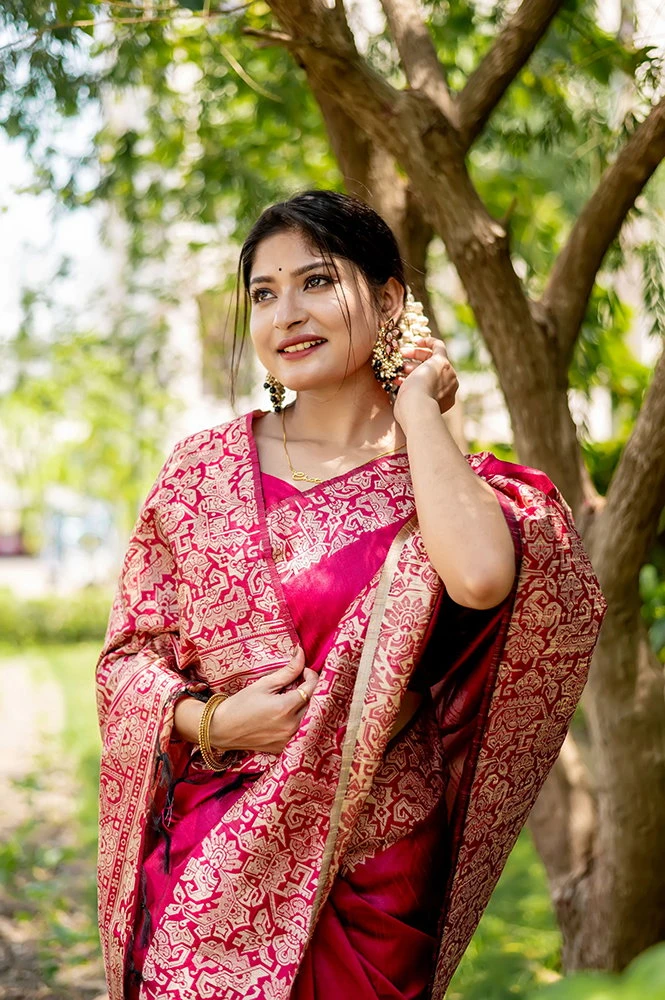 Jf 2596 Handloom Raw Silk Woven Designer Saree With Blouse Collection 23