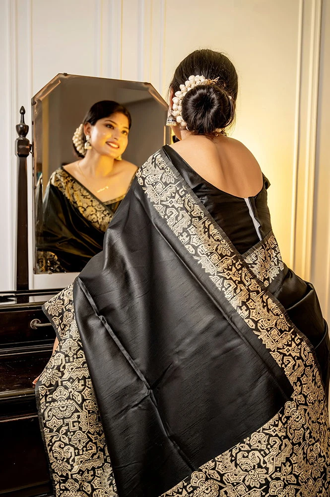 Jf 2596 Handloom Raw Silk Woven Designer Saree With Blouse Collection 6