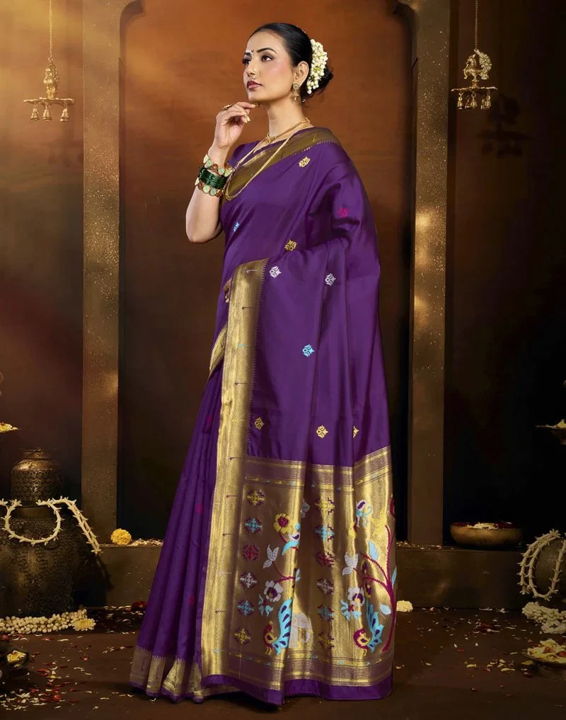 Jp 5 Banarasi Tussar Silk Paithani Saree Collection 14