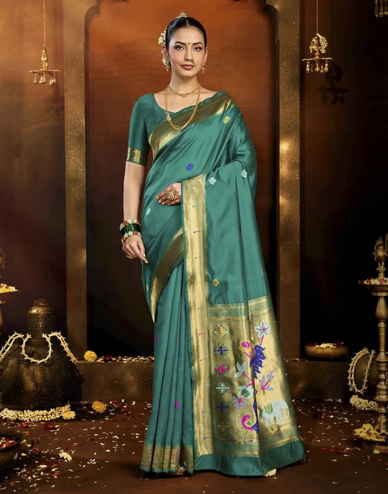 Jp 5 Banarasi Tussar Silk Paithani Saree Collection 7