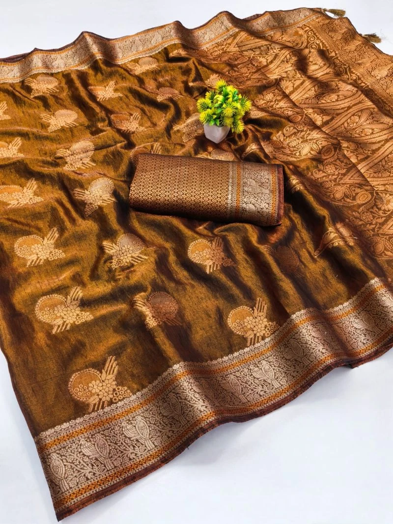 Kanji Queen Soft Banarasi Silk Zari Weaving Saree Collection 3