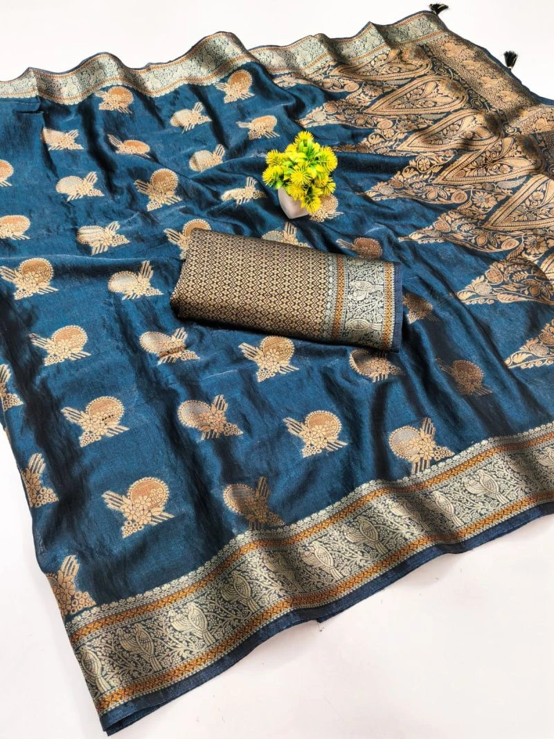 Kanji Queen Soft Banarasi Silk Zari Weaving Saree Collection 4