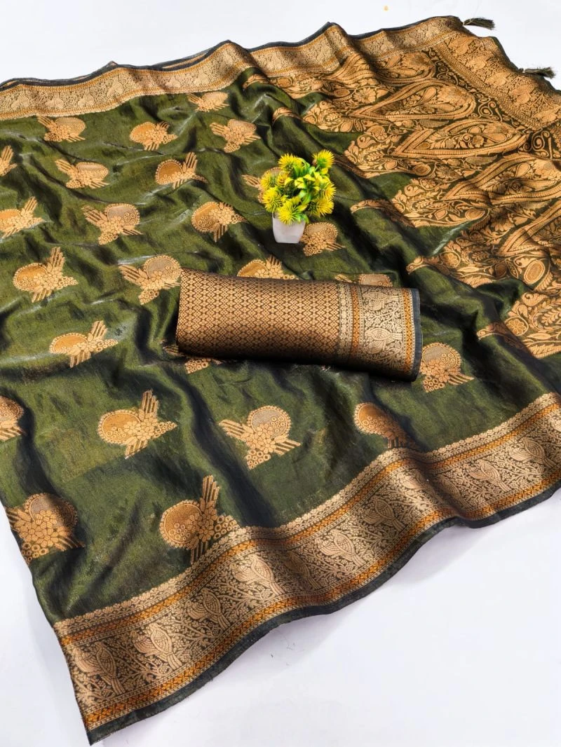 Kanji Queen Soft Banarasi Silk Zari Weaving Saree Collection 5