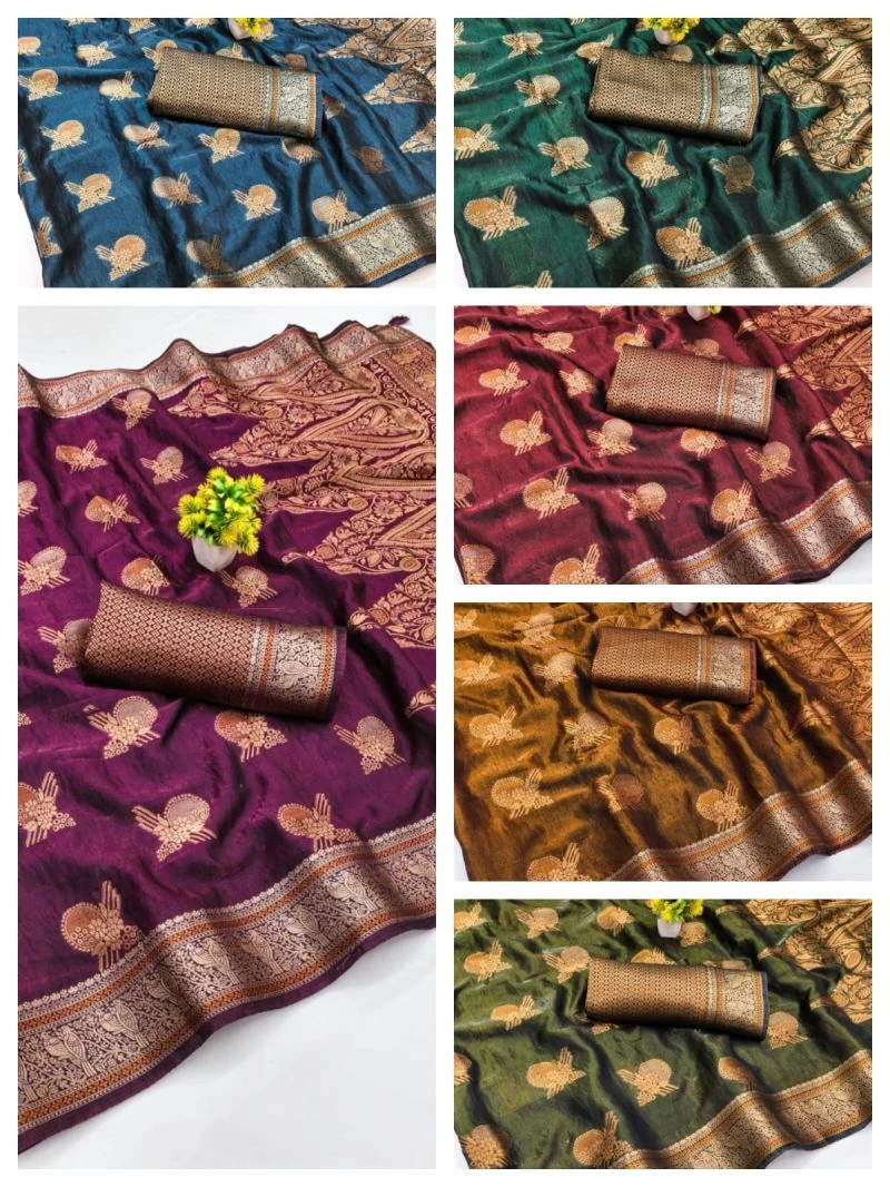 Kanji Queen Soft Banarasi Silk Zari Weaving Saree Collection 8