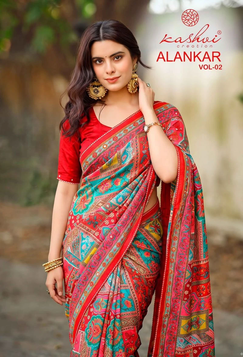 Kashvi Alankar Vol 2 Shine Silk with Glass Work Saree Collection