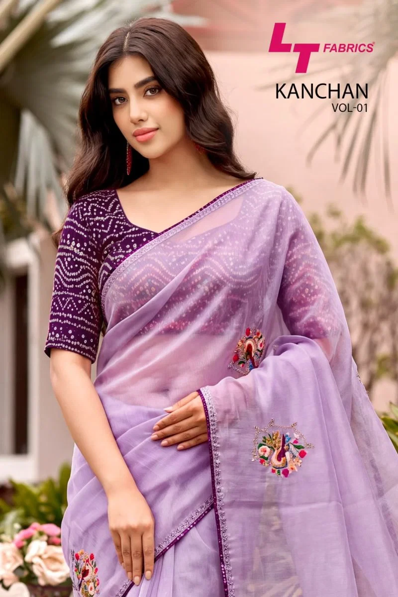 Kashvi Kanchan Vol 1 Linen Cotton Embroidery Work Saree Collection