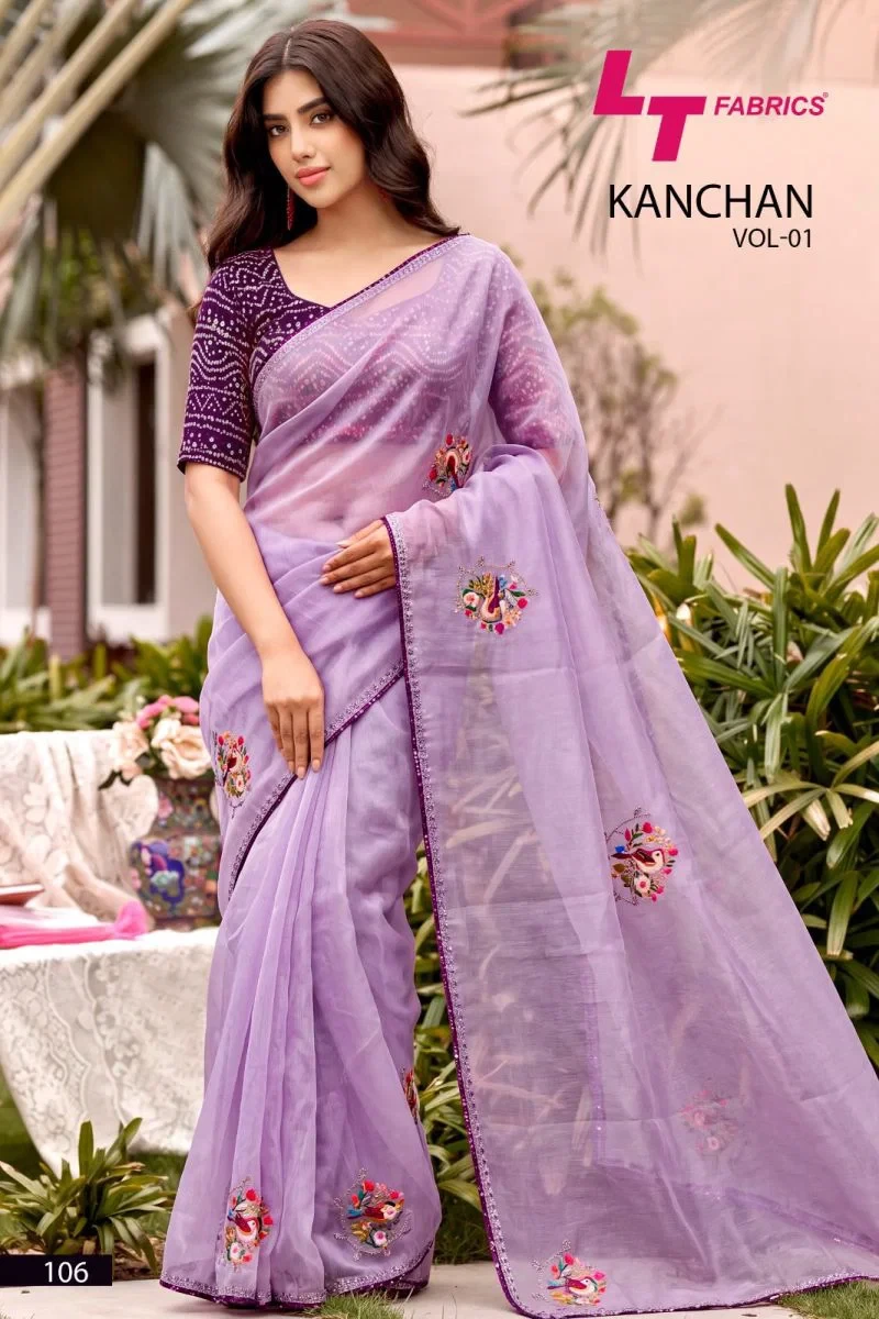 Kashvi Kanchan Vol 1 Linen Cotton Embroidery Work Saree Collection 2