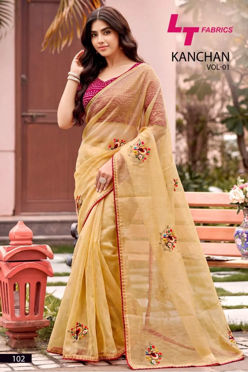 Kashvi Kanchan Vol 1 Linen Cotton Embroidery Work Saree Collection 3