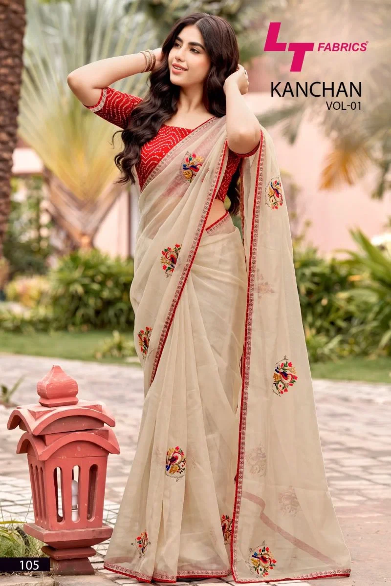 Kashvi Kanchan Vol 1 Linen Cotton Embroidery Work Saree Collection 5
