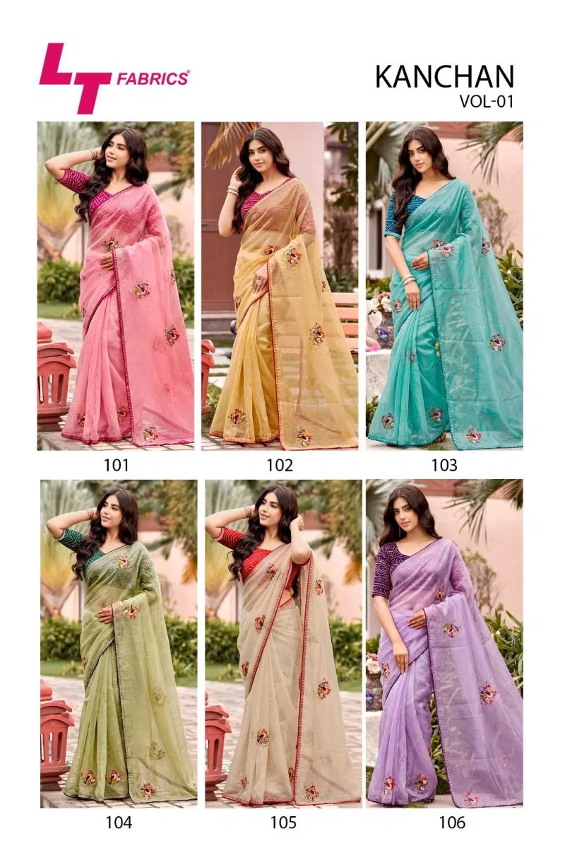 Kashvi Kanchan Vol 1 Linen Cotton Embroidery Work Saree Collection 8