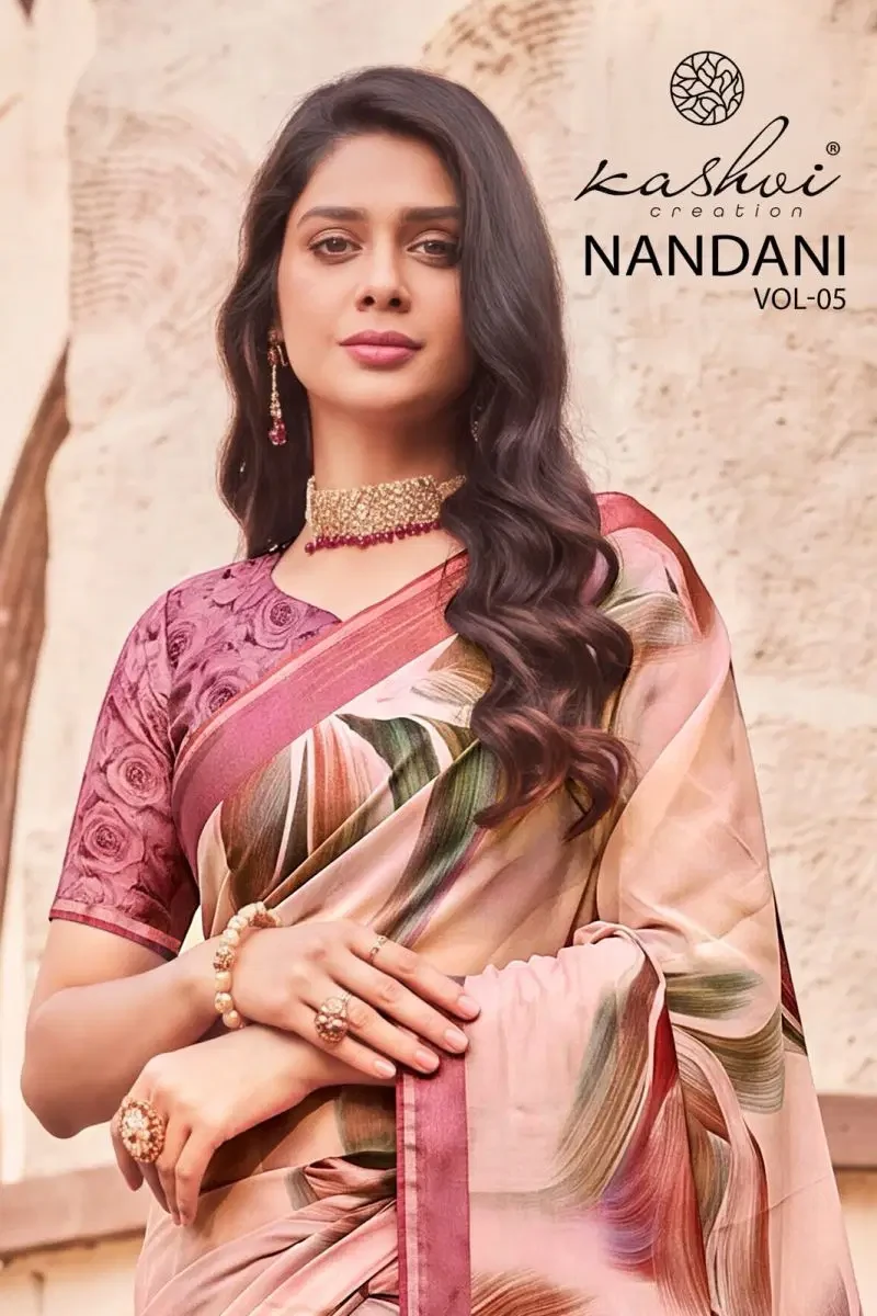 Kashvi Nandani Vol 5 Georgette Digital Print Saree Collection