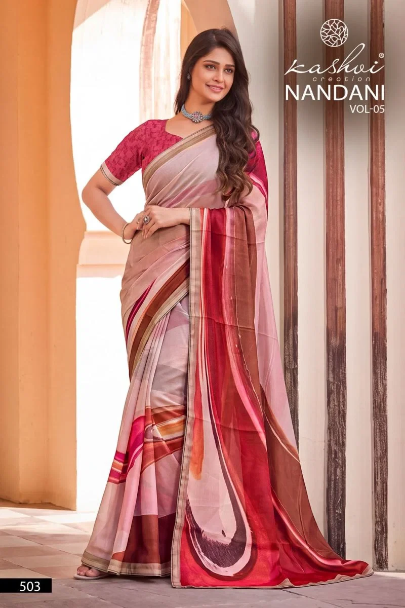 Kashvi Nandani Vol 5 Georgette Digital Print Saree Collection 2