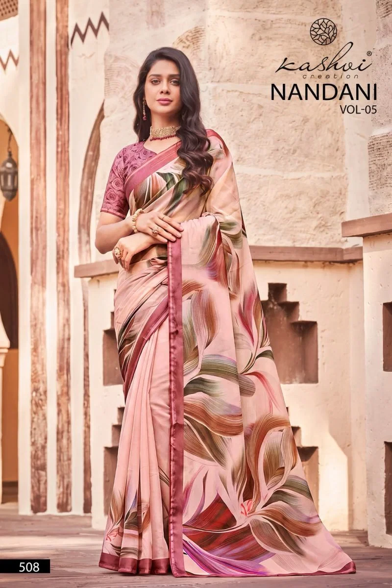 Kashvi Nandani Vol 5 Georgette Digital Print Saree Collection 6