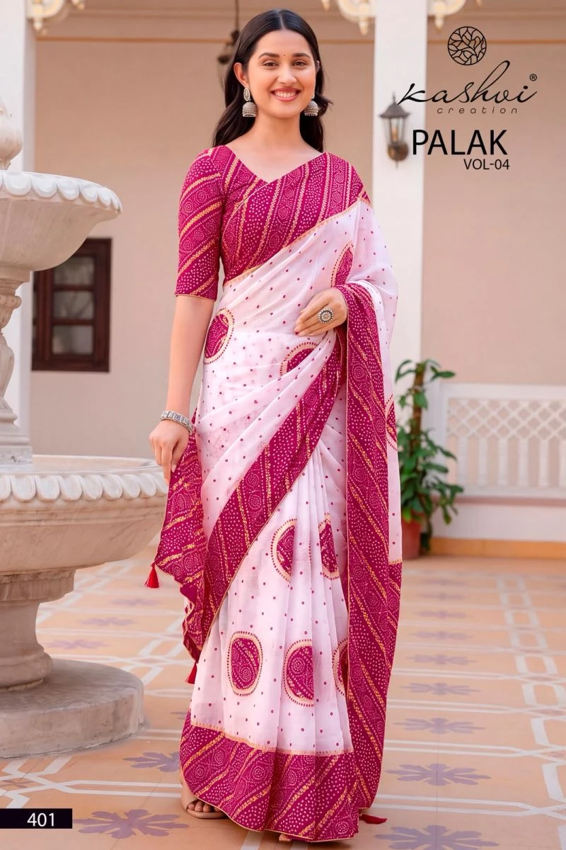 Kashvi Palak Vol 4 Dull Moss Printed Saree Collection 2