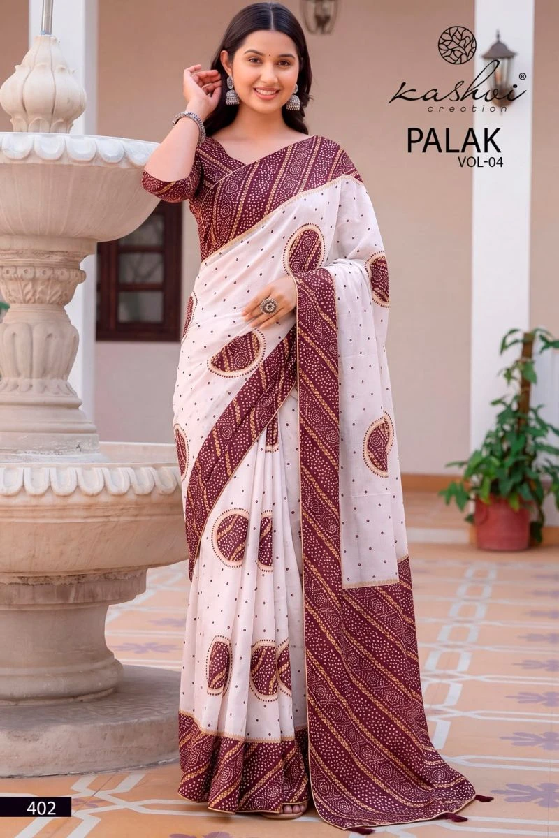 Kashvi Palak Vol 4 Dull Moss Printed Saree Collection 4