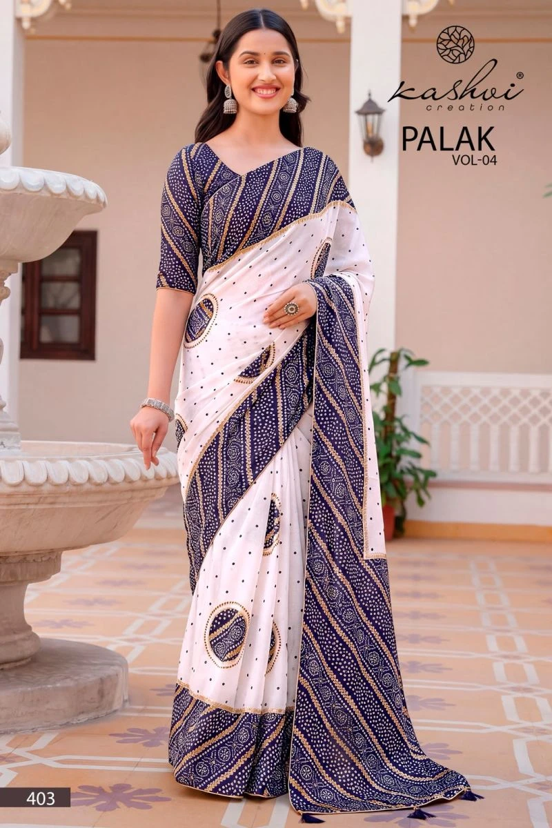 Kashvi Palak Vol 4 Dull Moss Printed Saree Collection 6