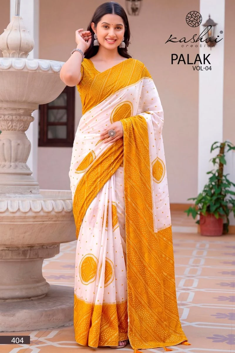 Kashvi Palak Vol 4 Dull Moss Printed Saree Collection 7
