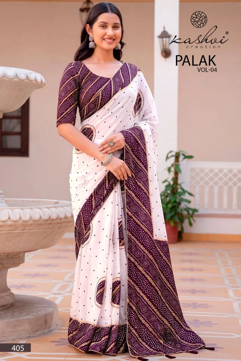 Kashvi Palak Vol 4 Dull Moss Printed Saree Collection 8