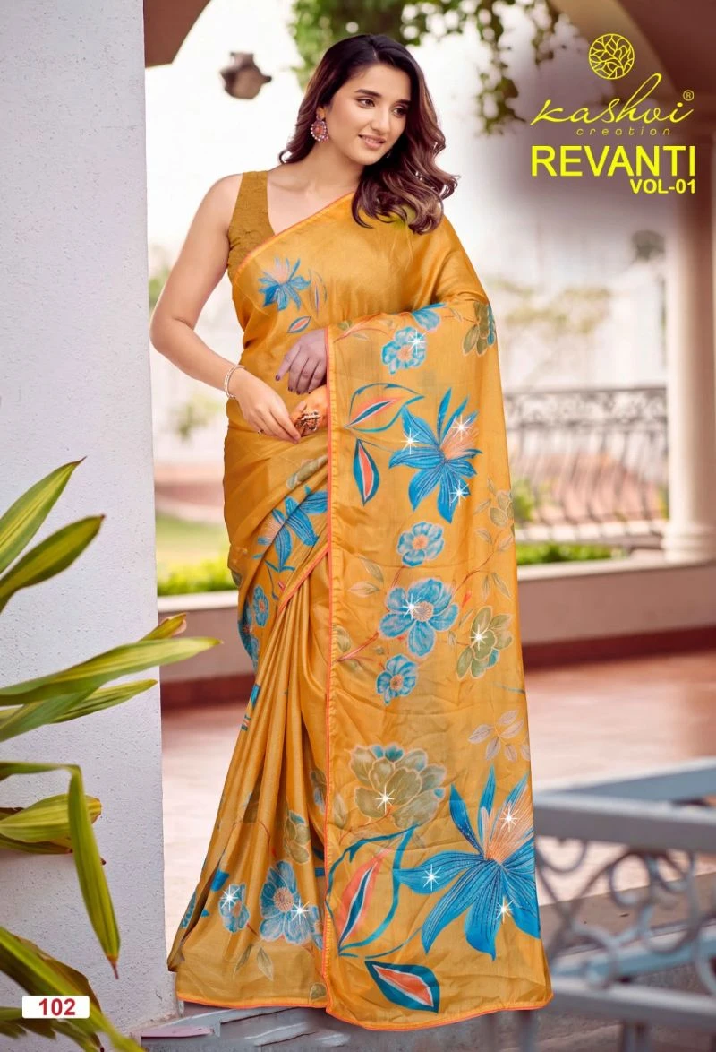 Kashvi Revanti Vol 1 Tesla Digital Printed Saree Collection 8