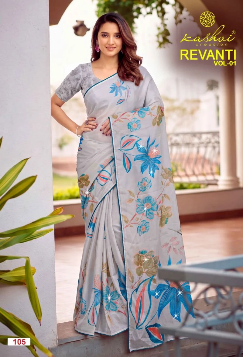 Kashvi Revanti Vol 1 Tesla Digital Printed Saree Collection 9