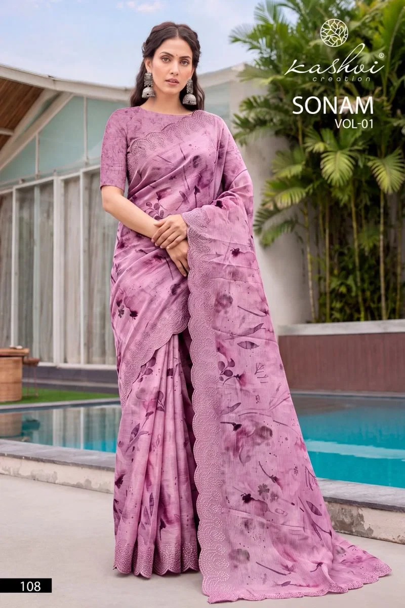 Kashvi Sonam Vol 1 Ice Crush Digital Printed Saree Collection 5