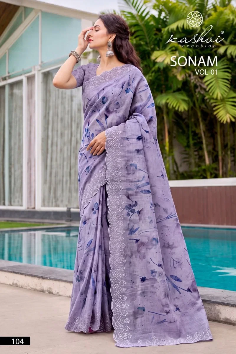 Kashvi Sonam Vol 1 Ice Crush Digital Printed Saree Collection 8