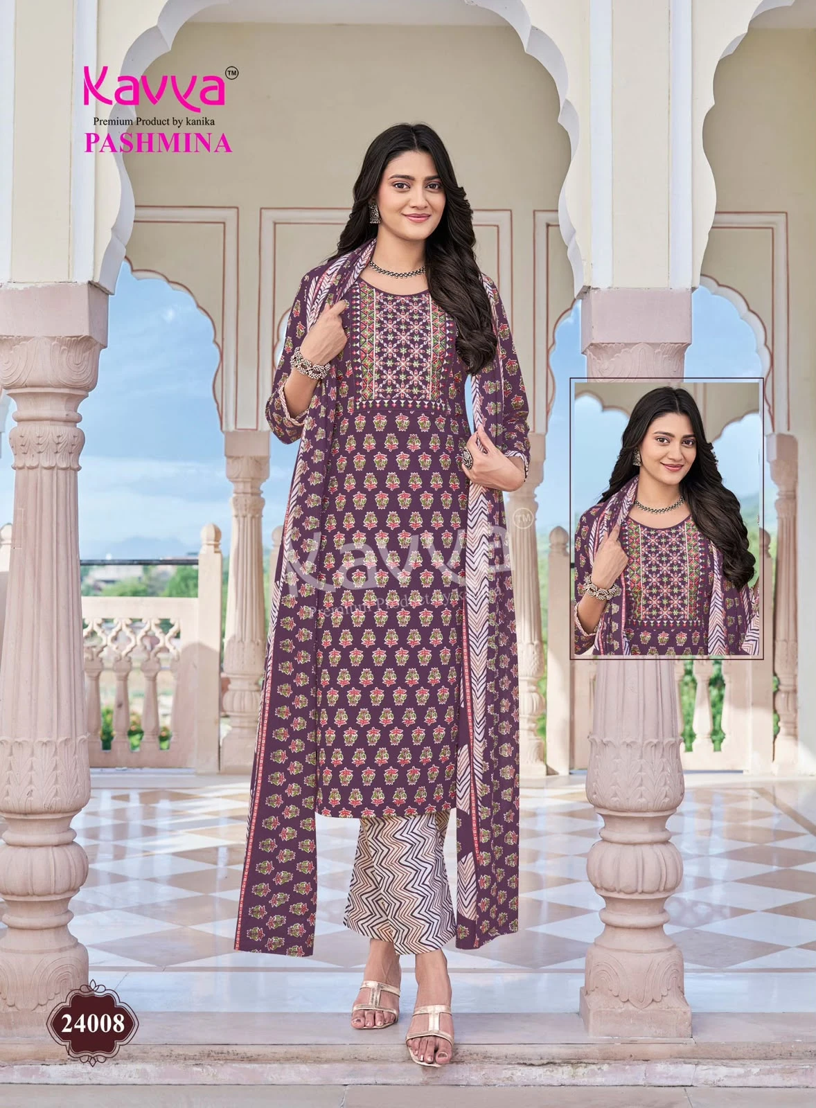 Kavya Pashmina Vol 24 Cotton Suits With Lining 13