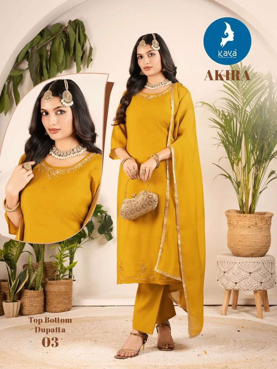 Kaya Akira Mull Chanderi Salwar Suit Catalogue 7