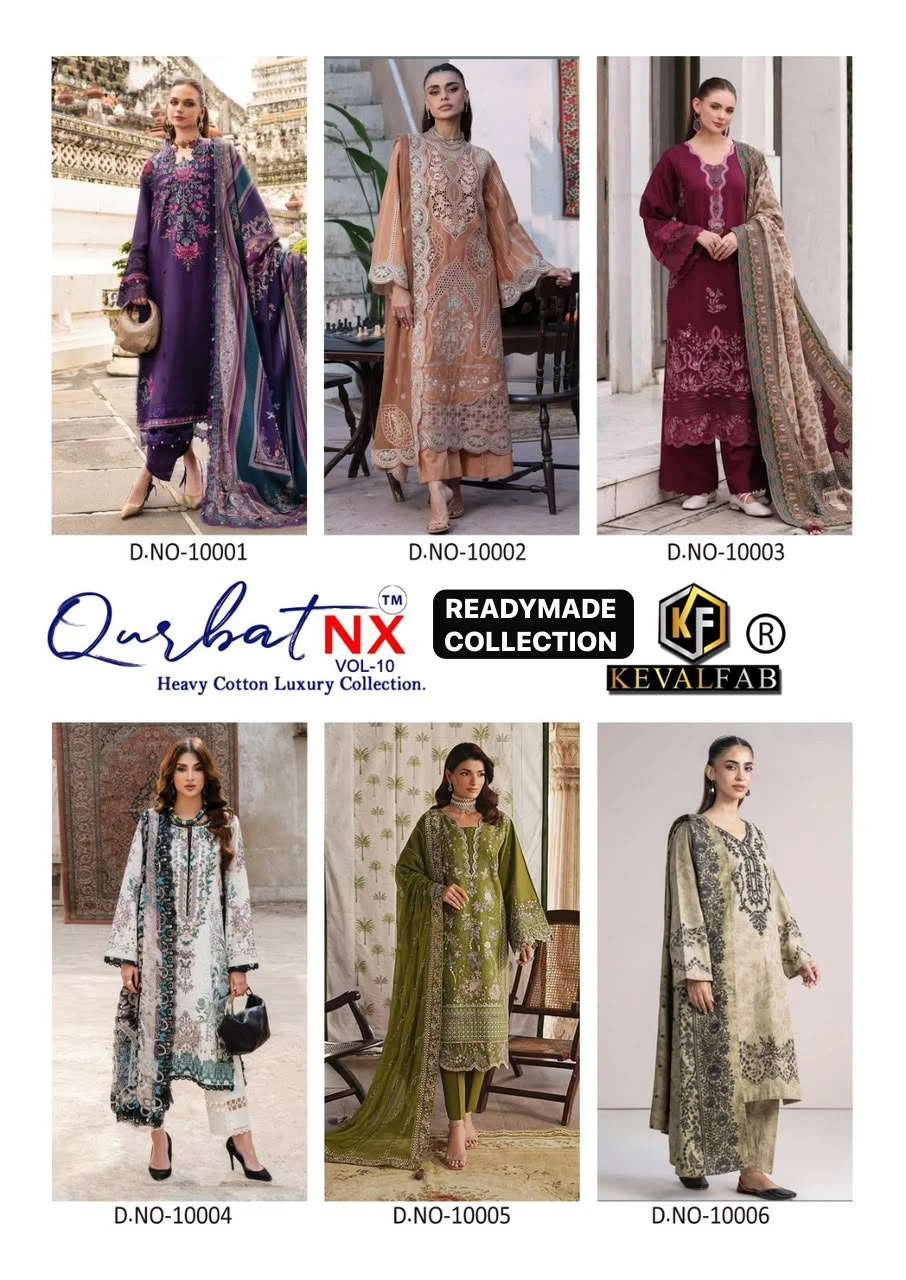 Keval Fab Qurbat Nx Vol 10 Ready Made Collection - Readymade Dress 8