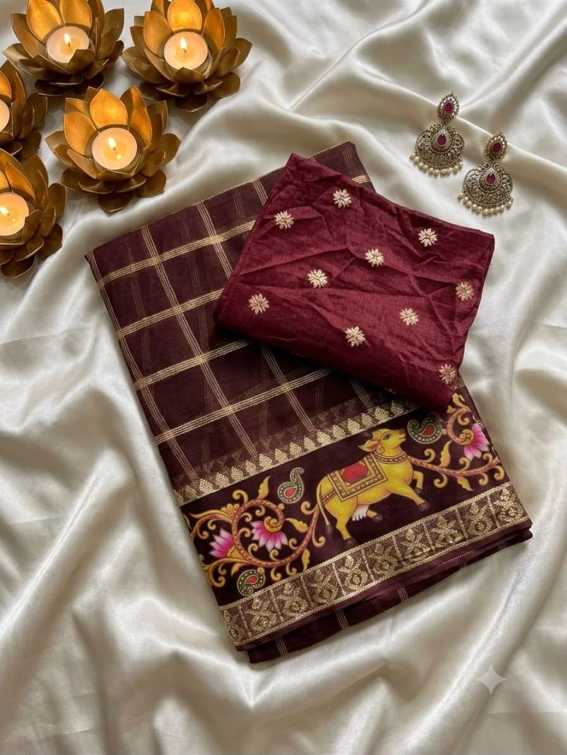 Kf 1 Viscose Georgette 3d Print Border Saree Collection 11