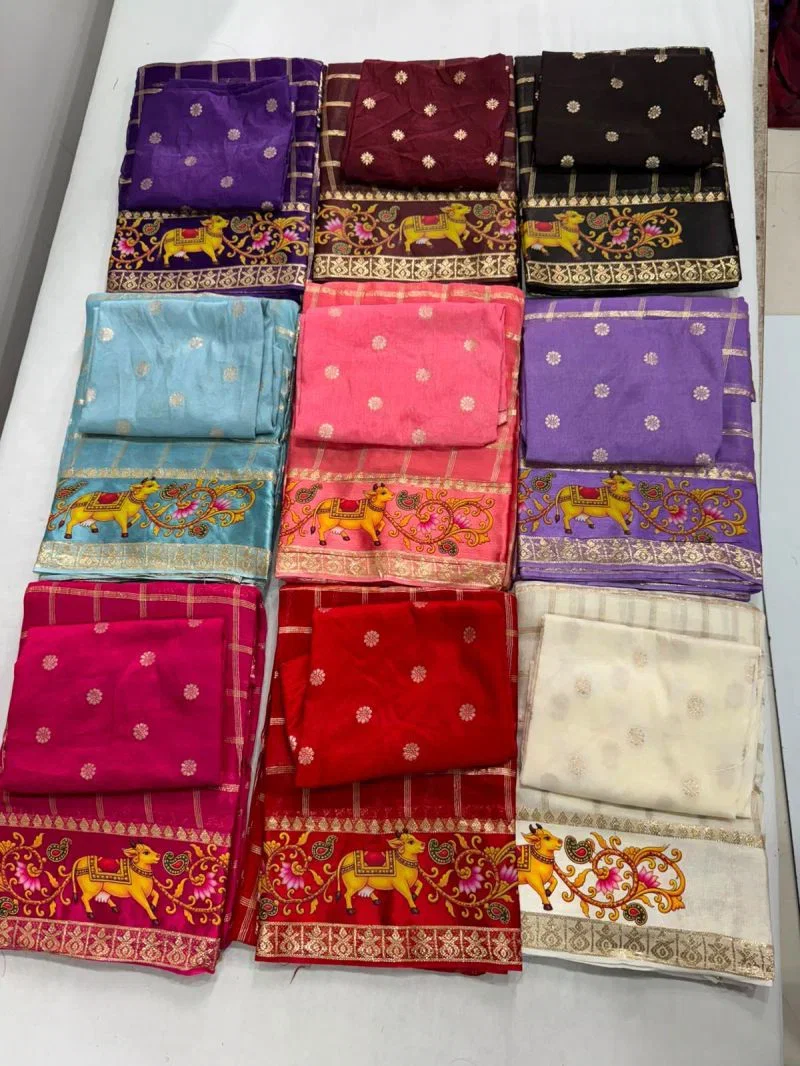 Kf 1 Viscose Georgette 3d Print Border Saree Collection 3
