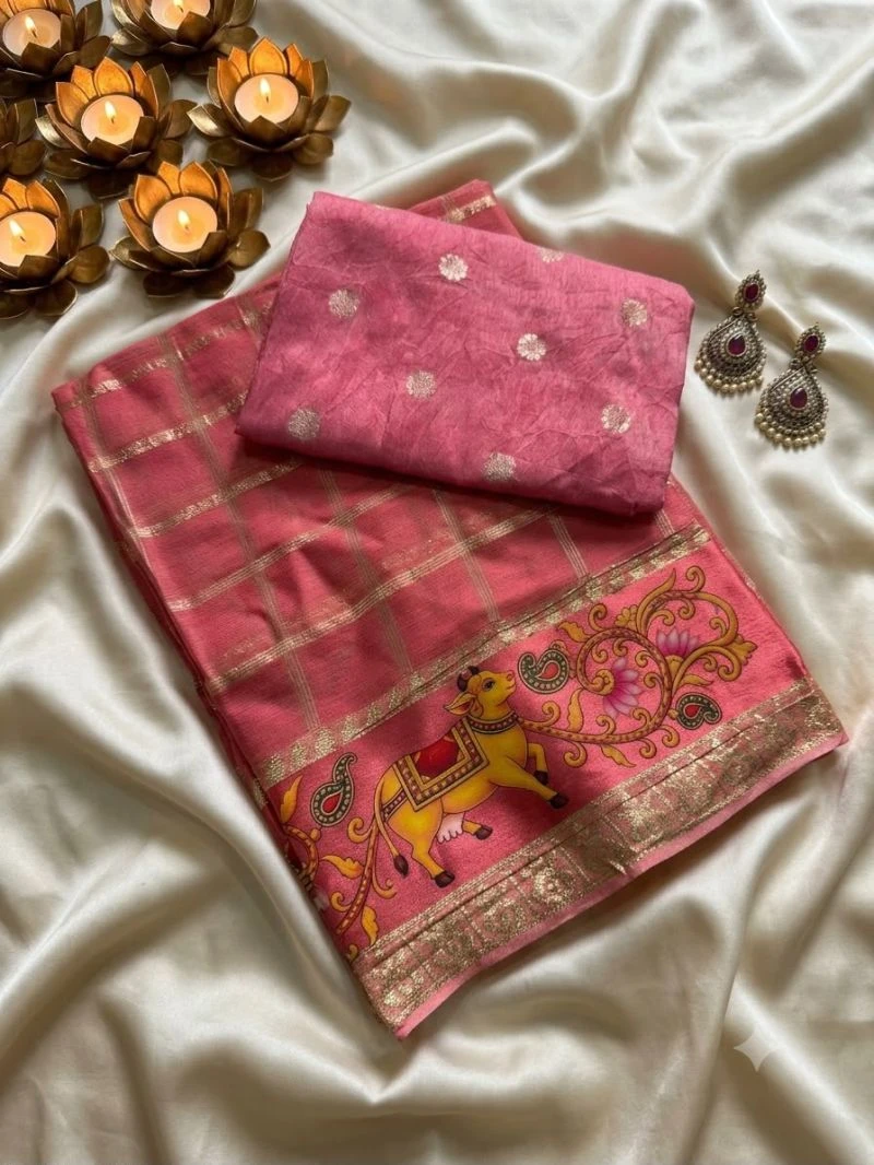 Kf 1 Viscose Georgette 3d Print Border Saree Collection 4