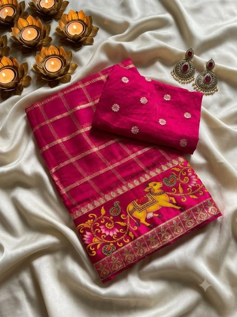 Kf 1 Viscose Georgette 3d Print Border Saree Collection 9