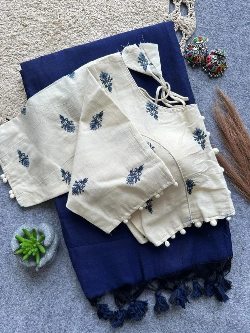 Khadi Vol 48 Khadi Cotton Saree with Khadi Blouse Collection 12
