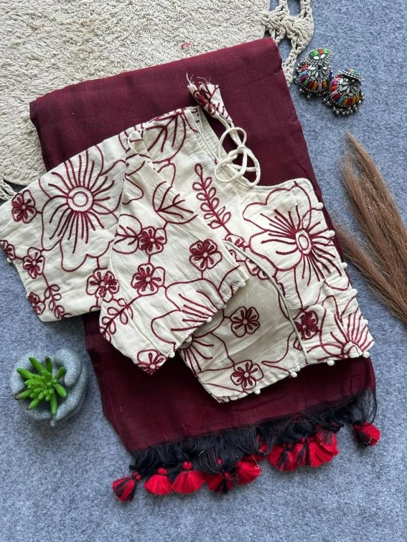 Khadi Vol 48 Khadi Cotton Saree with Khadi Blouse Collection 8