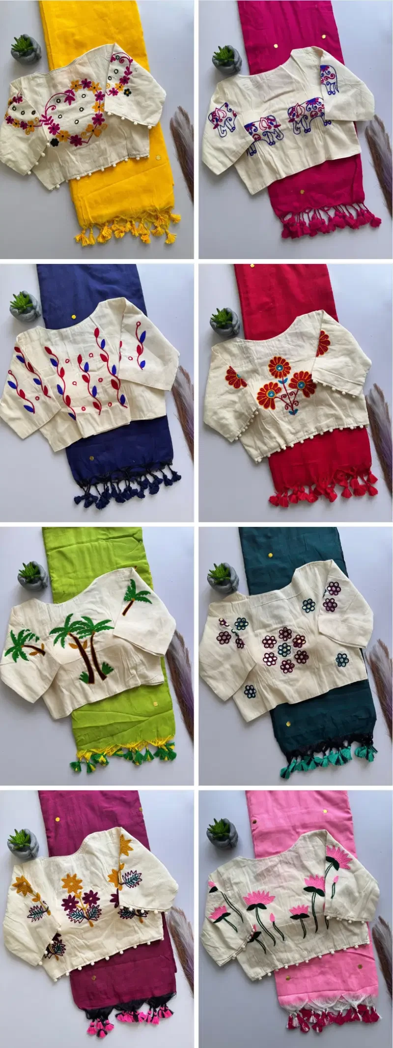 Khadi Vol 52 Khadi Cotton Saree With Embroidered Blouse Collection 3