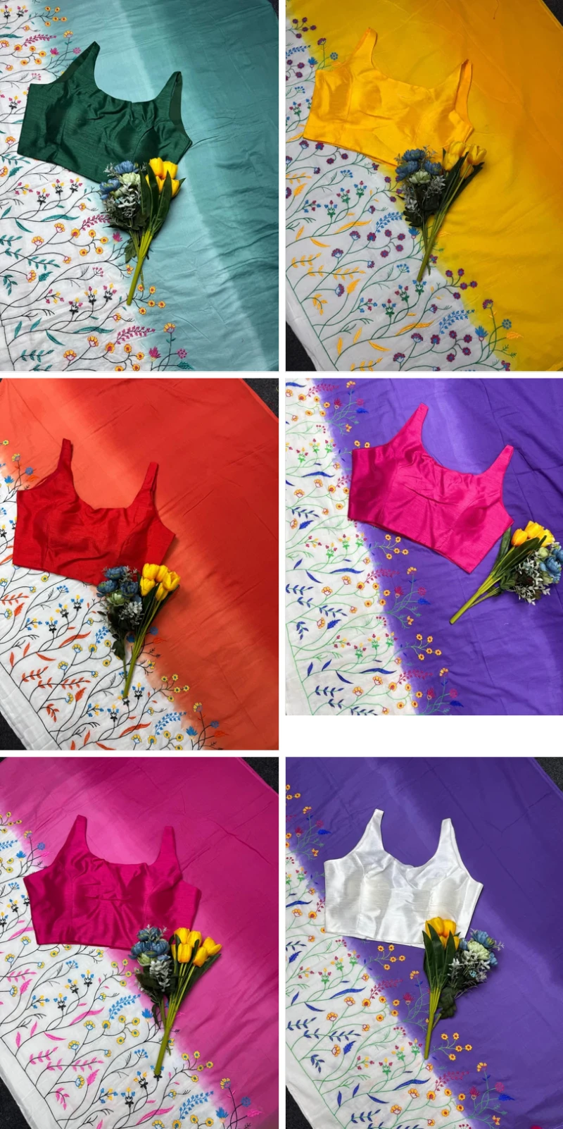 Khadi Vol 53 Mul Cotton Flower Work Saree With Banglori Silk Blouse Collection 9