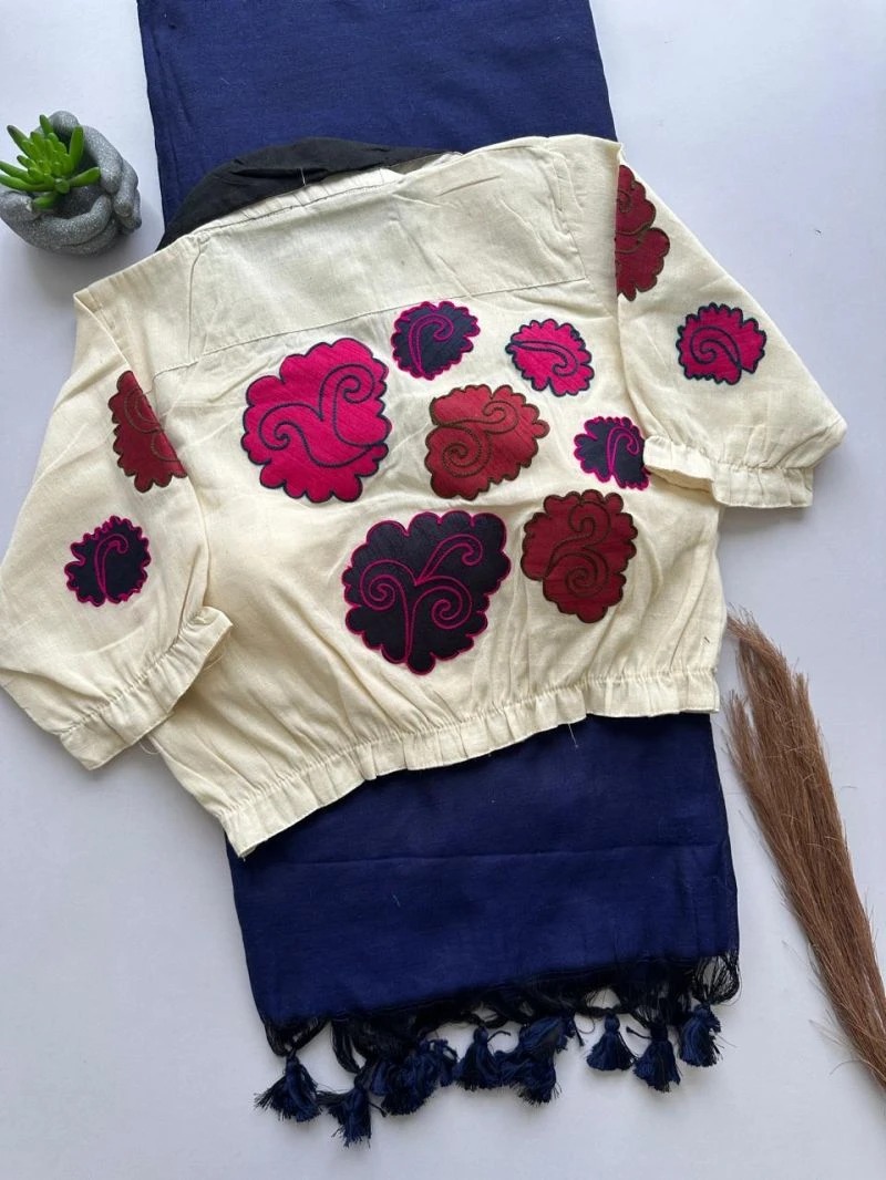 Khadi Vol 56 Khadi Cotton Saree With Khadi Aplic Blouse Collection 11