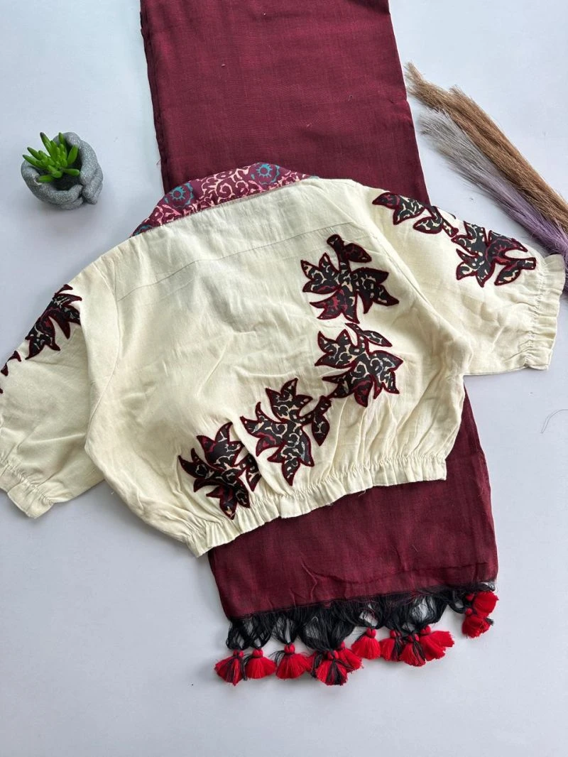 Khadi Vol 56 Khadi Cotton Saree With Khadi Aplic Blouse Collection 2