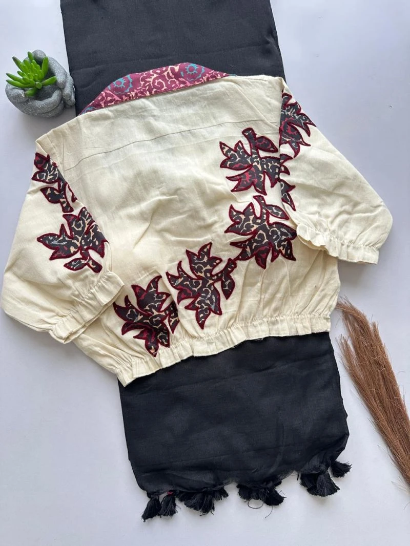 Khadi Vol 56 Khadi Cotton Saree With Khadi Aplic Blouse Collection 5