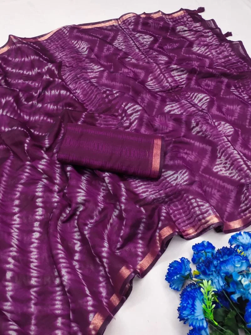 Korvi Part 1 Soft Cotton Leheriya Printed Saree Collection 2