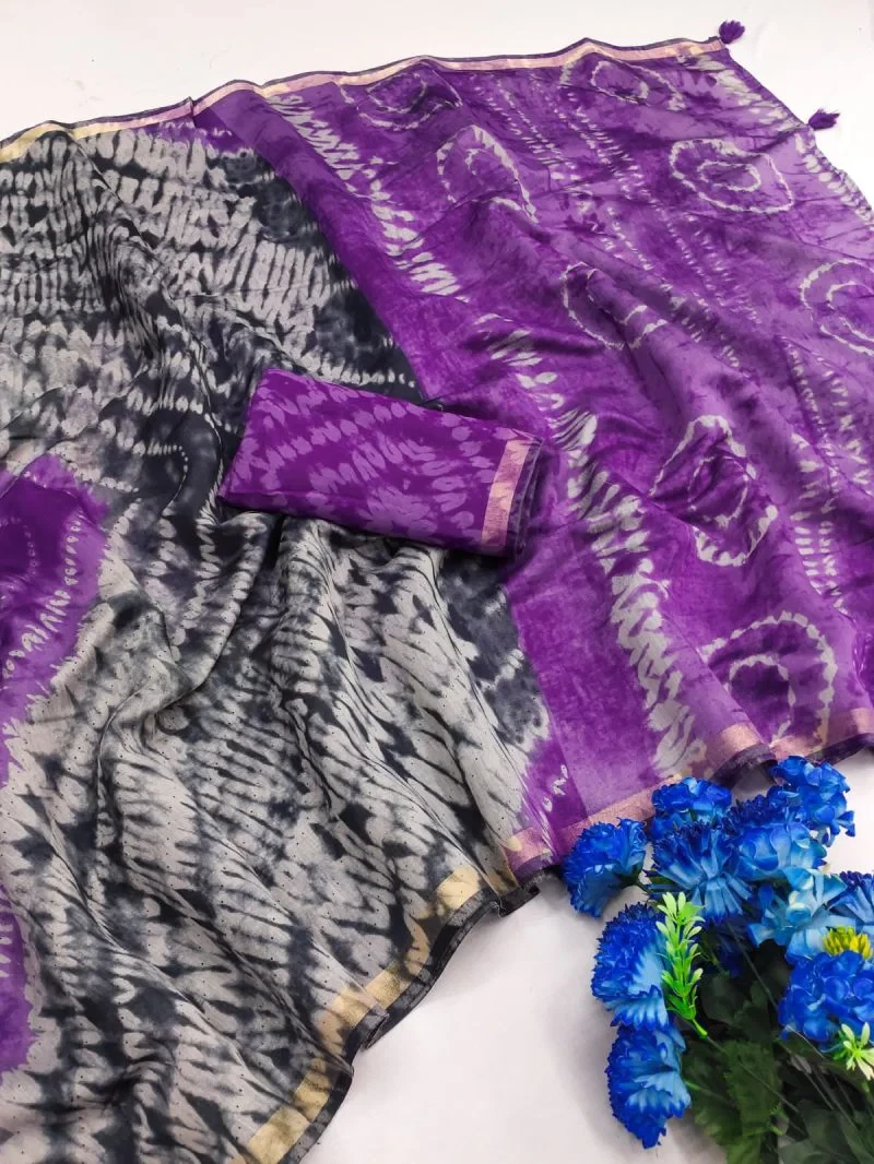 Korvi Part 1 Soft Cotton Leheriya Printed Saree Collection 5
